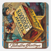 St. Valentijn Crate Vierkante Sticker (Voorkant)