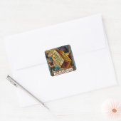 St. Valentijn Crate Vierkante Sticker (Envelop)