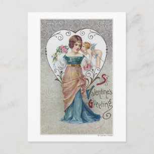 St. Valentijn de Cupido van de Groet Feestdagenkaart