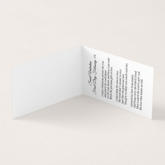 St. Valentijn Glas in lood Kaarten met Gebed (Binnen)