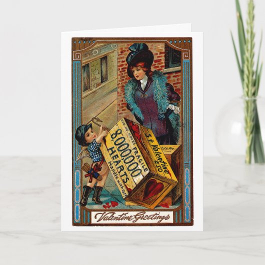 St. Valentijn Krat Feestdagen Kaart (Voorkant)