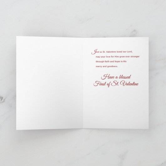 St. Valentijn met Vogel Feestdagen Kaart (Binnen)