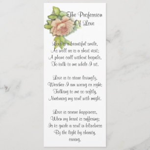 ST. Valentijns gedicht-pas aan Kaart