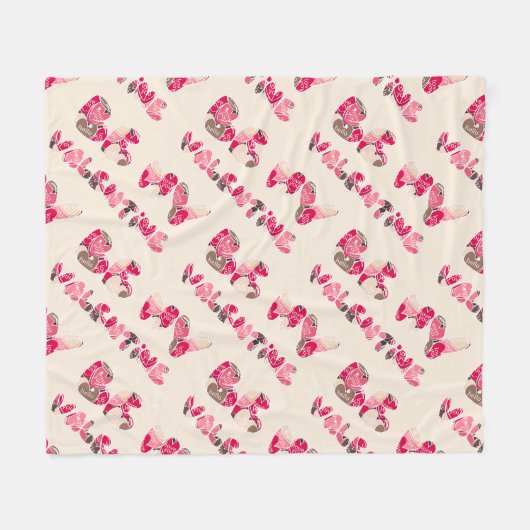 St. Valentijnsdag. Fleece Deken (Voorkant (Horizontaal))