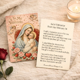 St. Valentijnsdag gebed Gedicht Religieus - Heilig Visitekaartje