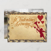 St. Valentijnsdag Groet Custom Feestdagenkaart (Voorkant / Achterkant)