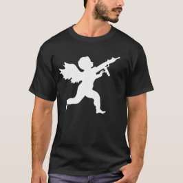 ST VALENTIJNSDAG MASSACRE RIFLE TOTING CHERUB T-SHIRT