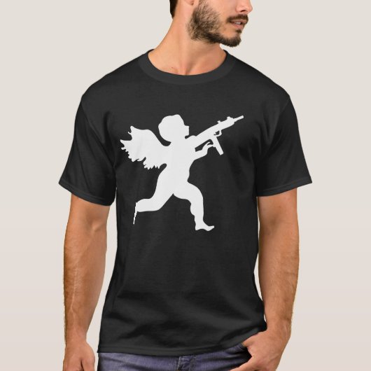 ST VALENTIJNSDAG MASSACRE RIFLE TOTING CHERUB T-SHIRT (Voorkant)
