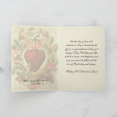 St. Valentijnsdag Religieuze Jesus Heart Prayer Feestdagen Kaart (Binnen)