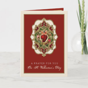 St. Valentijnsdag Religieuze Jesus Prayer Kaart