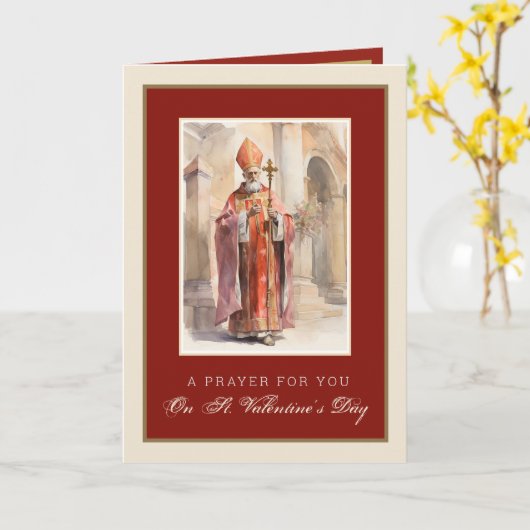 St. Valentijnsdag Religieuze Jesus Prayer Kaart (Gele Bloem)