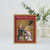 St. Valentijnsdag Religious Poem Prayer Kaart (Staand voorkant)