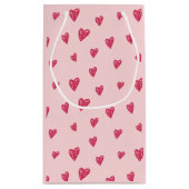 St Valentine Catholic Pink Heart Sketch Artwork Klein Cadeauzakje (Achterkant)