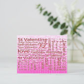 St. Valentine Multilingual Love Feestdagenkaart (Staand voorkant)