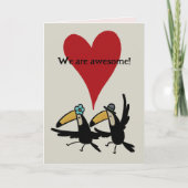 St. Valentine’s Day card: Awesome Two Toucans Bedankkaart (Voorkant)