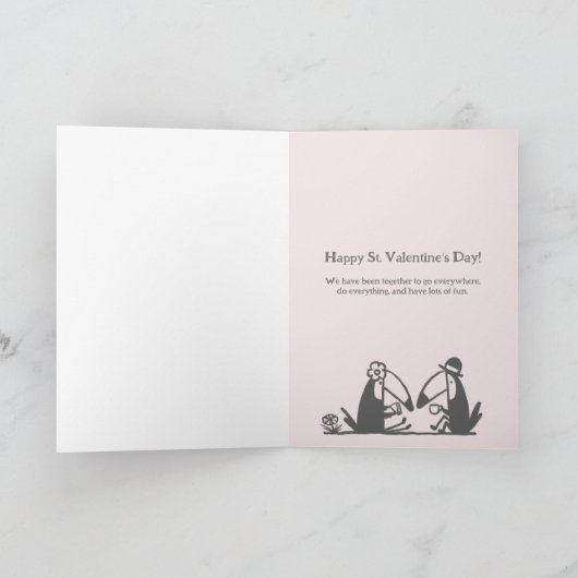 St. Valentine’s Day card: Awesome Two Toucans Bedankkaart (Binnen)