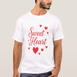 St. Valentines Day Sweet Heart White  T-shirt