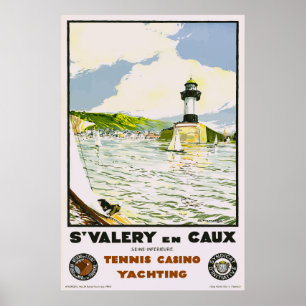St. Valery en Caux France Vintage Travel Poster