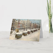 St van het Kanaal van New Orleans Sneeuw 1885 Feestdagen Kaart (Voorkant)