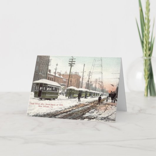 St van het Kanaal van New Orleans Sneeuw 1895 Kaart (Voorkant)