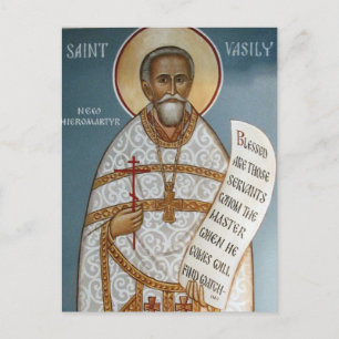 St. Vasily Martysz Orthodox Christelijk Icoon Briefkaart