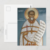 St. Vasily Martysz Orthodox Christelijk Icoon Briefkaart (Voorkant / Achterkant)