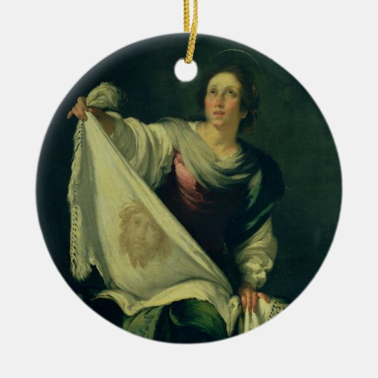 St. Veronica, 1625-30 (olie op doek) Keramisch Ornament (Voorkant)