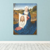 St. Veronica, c.1470-1475 (olie op het paneel) Canvas Afdruk (Insitu (Houten vloer))