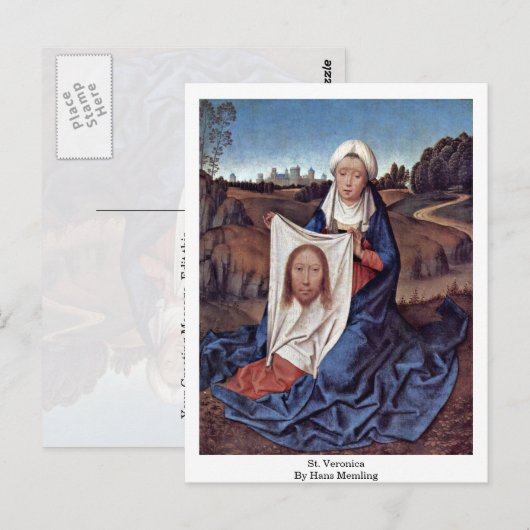 St. Veronica door Hans Memling Briefkaart (Voorkant / Achterkant)