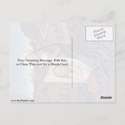 St. Veronica door Hans Memling Briefkaart (Achterkant)