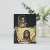 St.Veronica met de Heilige Shroud Briefkaart (Staand voorkant)