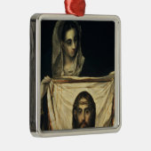 St.Veronica met de Heilige Shroud Metalen Ornament (Rechts)