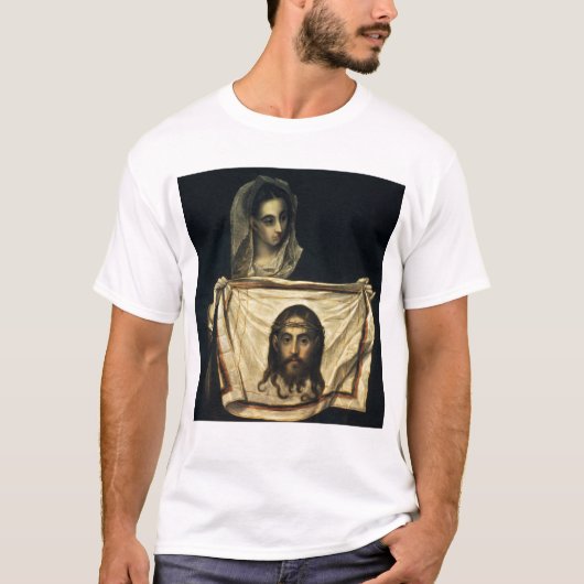 St.Veronica met de Heilige Shroud T-shirt (Voorkant)