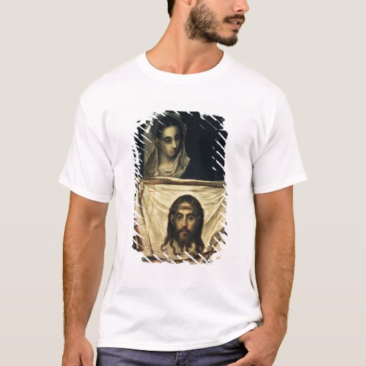 St.Veronica met de Heilige Shroud T-shirt (Voorkant)