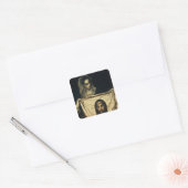 St.Veronica met de Heilige Shroud Vierkante Sticker (Envelop)