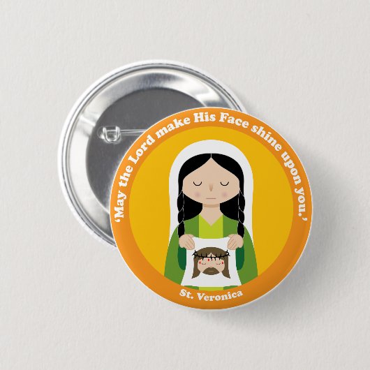 St. Veronica Ronde Button 5,7 Cm (Voorkant /achterkant)