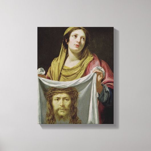 St. Veronica, terwijl de Heilige Schouder wordt ge Canvas Afdruk (Voorkant)