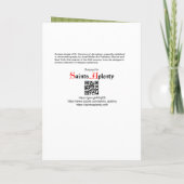 St. Veronica van Jeruzalem (JM 60) Blanco groet Kaart (Achterkant)