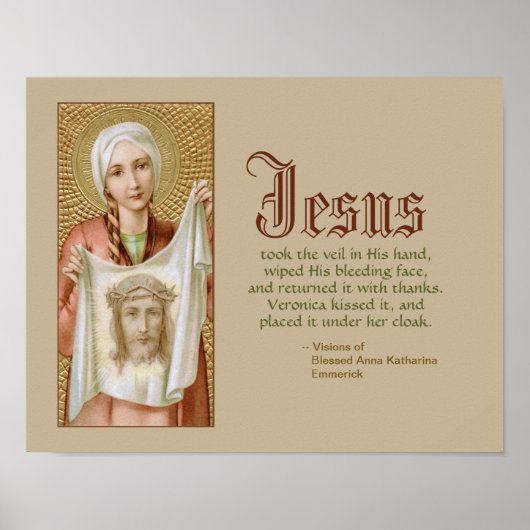 St. Veronica van Jeruzalem (JM 60) Poster (Voorkant)