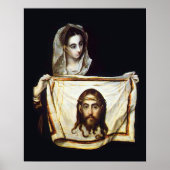 St. Veronica Veil Heilige Face Shroud 01 Poster A (Voorkant)