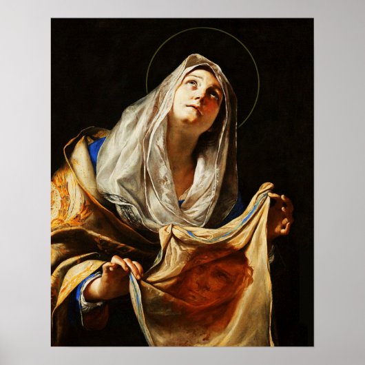 St. Veronica Veil Heilige Face Shroud 03 Poster (Voorkant)