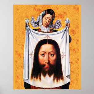 St. Veronica Veil Shroud Heilig Gezicht 01A Poster