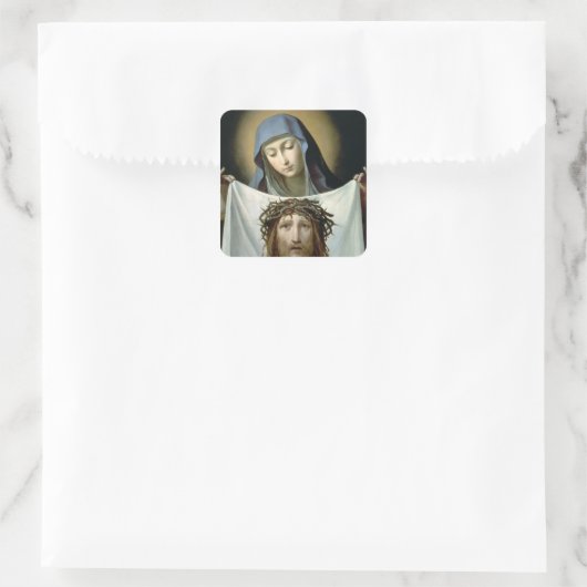 St. Veronica Vierkante Sticker (Tas)