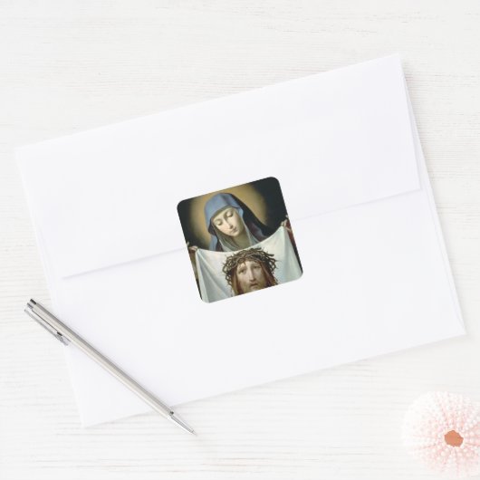 St. Veronica Vierkante Sticker (Envelop)