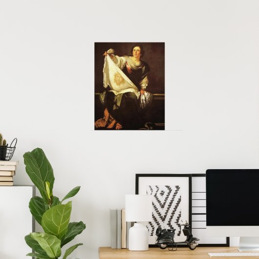 St. Veronicas Veil Afbeelding 03B Poster (Thuiskantoor)