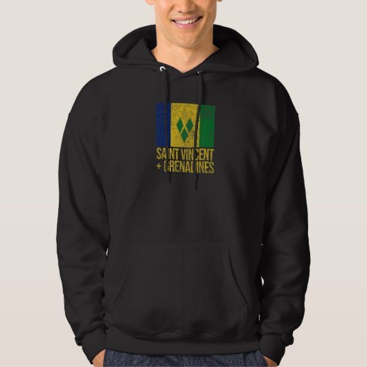 ST VINCENT AND THE GRENADINES FLAG HOODIE (Voorkant)