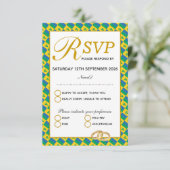 ST VINCENT Christelijk Wedding RSVP Response Kaart (Staand voorkant)