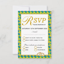 ST VINCENT Christelijk Wedding RSVP Response Kaart