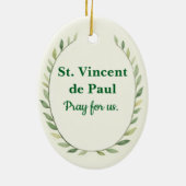 St Vincent de Paul God's Peace and Blessings Keramisch Ornament (Achterkant)