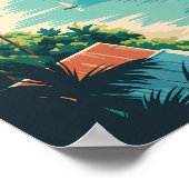 St Vincent en de Grenadines Landschap Retro Poster (Hoek)